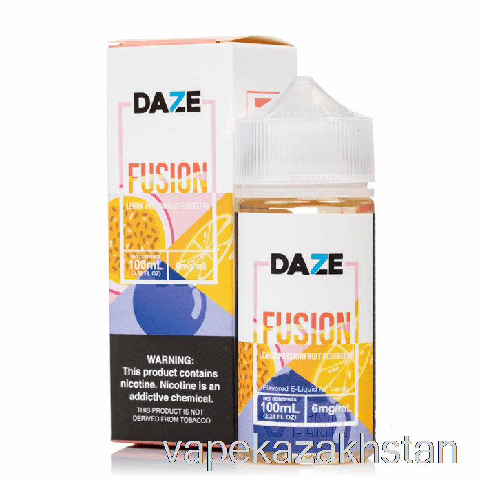 Vape Disposable Lemon Passionfruit Blueberry - 7 Daze Fusion - 100mL 6mg